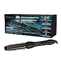 Revamp Progloss Volume & Wave Ceramic Heated Brush - Curling Iron Brush with Retractable 1.25” Bristles, Ceramic Barrel Infused with Progloss Oils