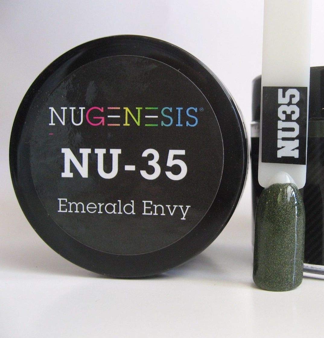 NuGenesis Nail Dipping Powder Color 1.5oz/43g Jar - (NU35 EMERALD ENVY) Beauty & Personal Care Nugenesis