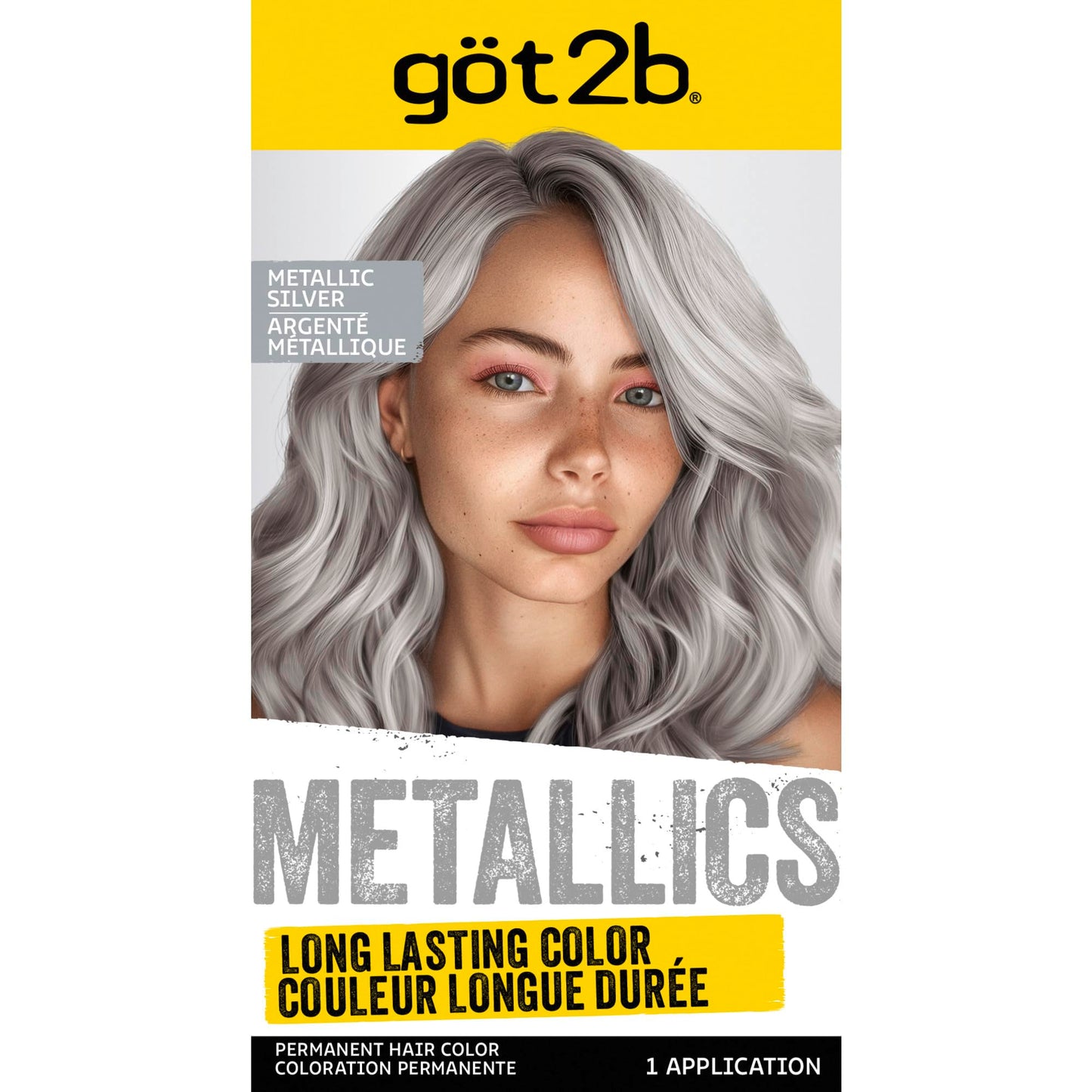 Got2b Metallics Permanent Hair Color, M71 Metallics Silver