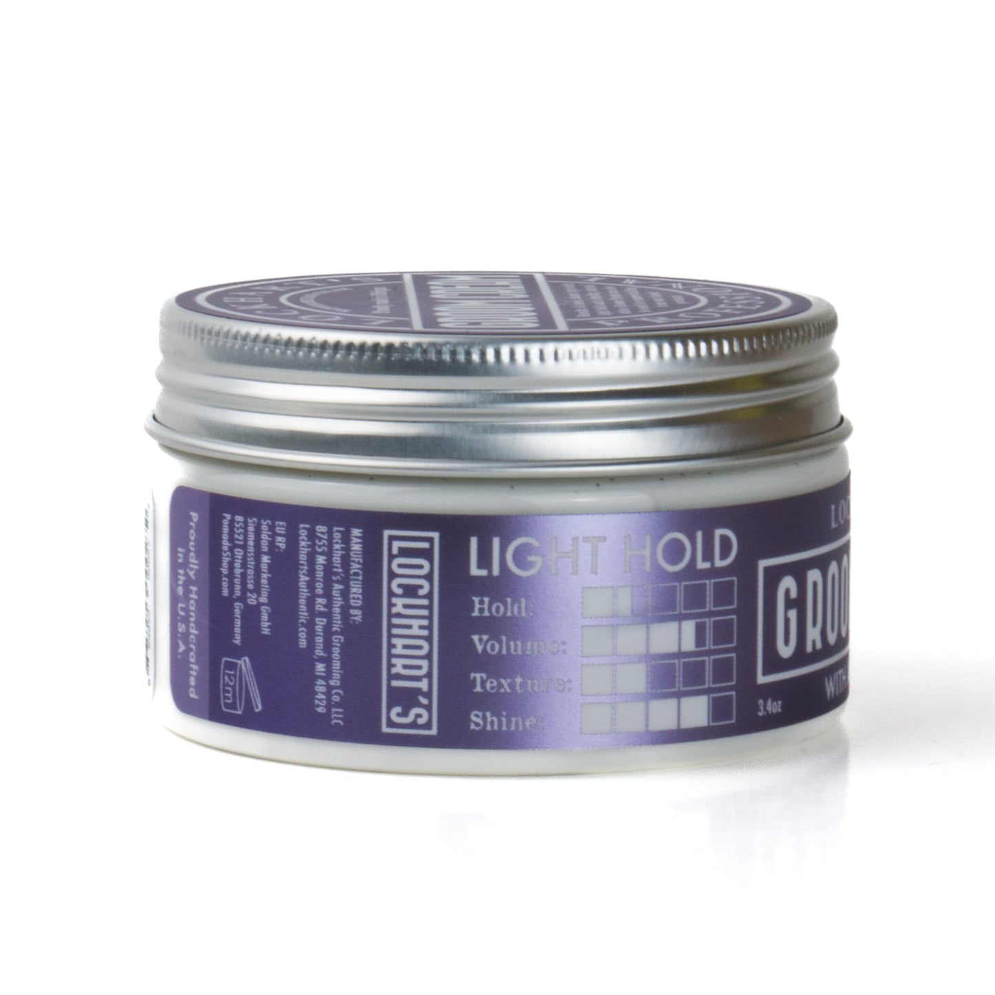 Lockhart’s Professional Groom Cream - Multi-Use Hair, Beard & Skin Cream - Light Hold, Natural/High Shine - Degreases Pomade Buildup, Conditions
