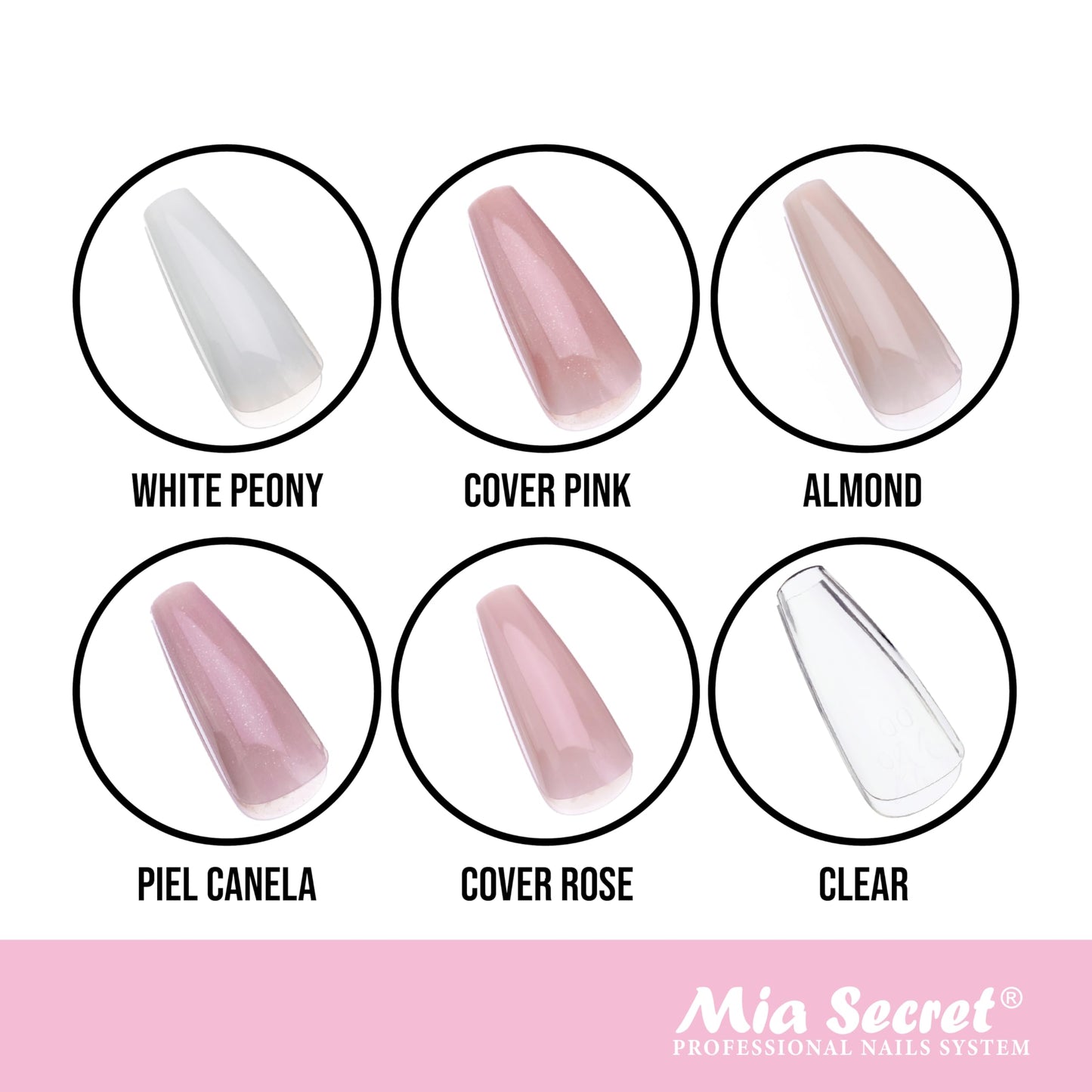 Mia Secret Soak off Soft Gel Nail Tip MADE IN USA for Salon and DIY (Cover Almond, Coffin) Beauty & Personal Care Mia Secret
