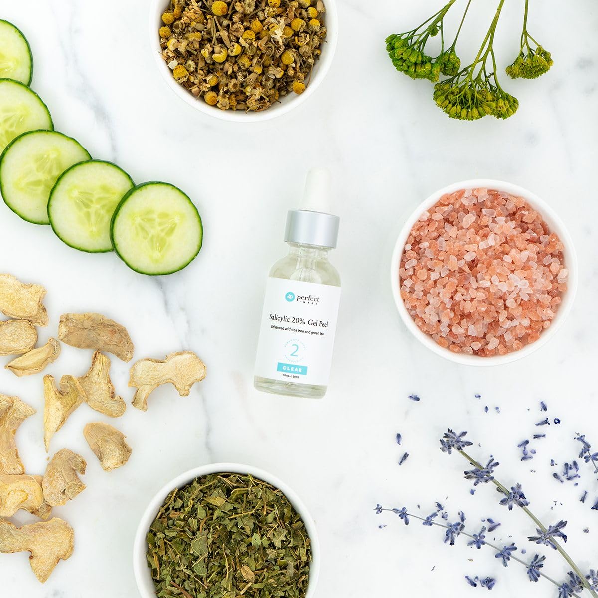 Salicylic Gel Chemical Peel - Enhanced with Green Tea Extract and Tea Tree Oil (20% Strength)