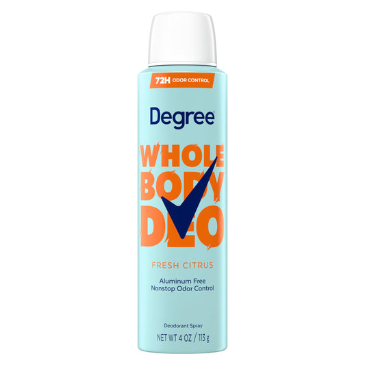 Degree Women Whole Body Deodorant Spray, Fresh Citrus Scent, Aluminum Free 72H Odor Protection 4 oz Beauty and Personal Care Degree