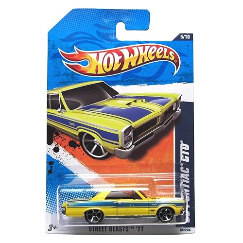 2011 Hot Wheels '65 Pontiac GTO Yellow/Blue #85/244