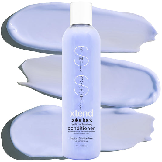 SIMPLY SMOOTH Color Lock Keratin Replenishing Conditioner, 8.5 Fl Oz - Slows Color Fade & Prolongs Hair Service, Sodium Chloride Free, Gently