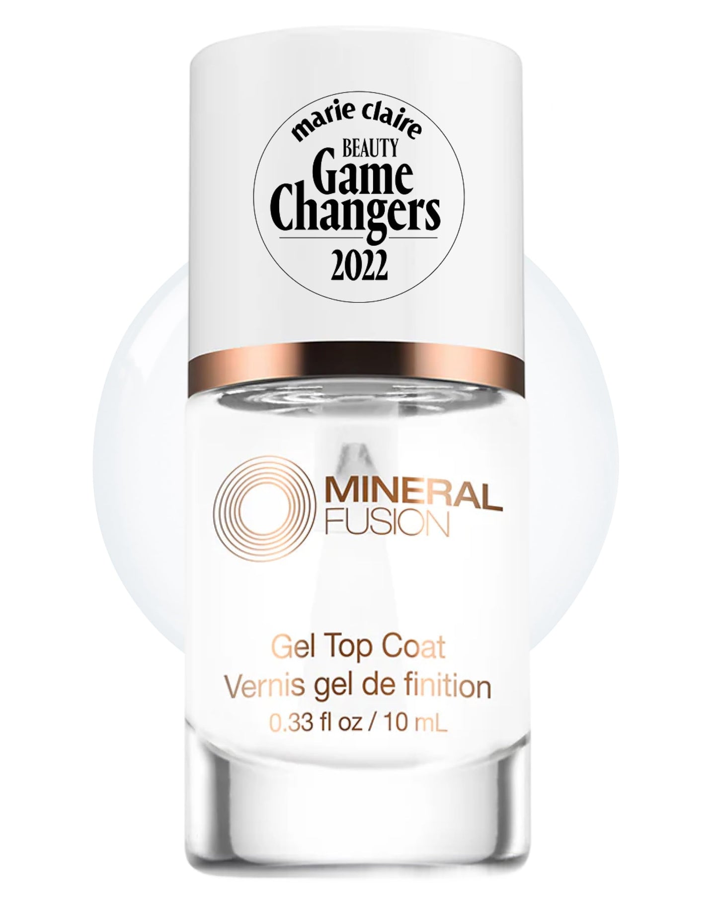 Mineral Fusion Clear Gel Top Coat Nail Polish - Long-Lasting, Chip-Resistant with High-Shine Glossy Finish - No UV Lamp Required | Vegan Beauty & Personal Care Mineral Fusion