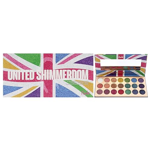 Rude Cosmetics United Shimmerdom Eyeshadow Palette - 21 Shimmer for Women - 0.88 oz Eye Shadow