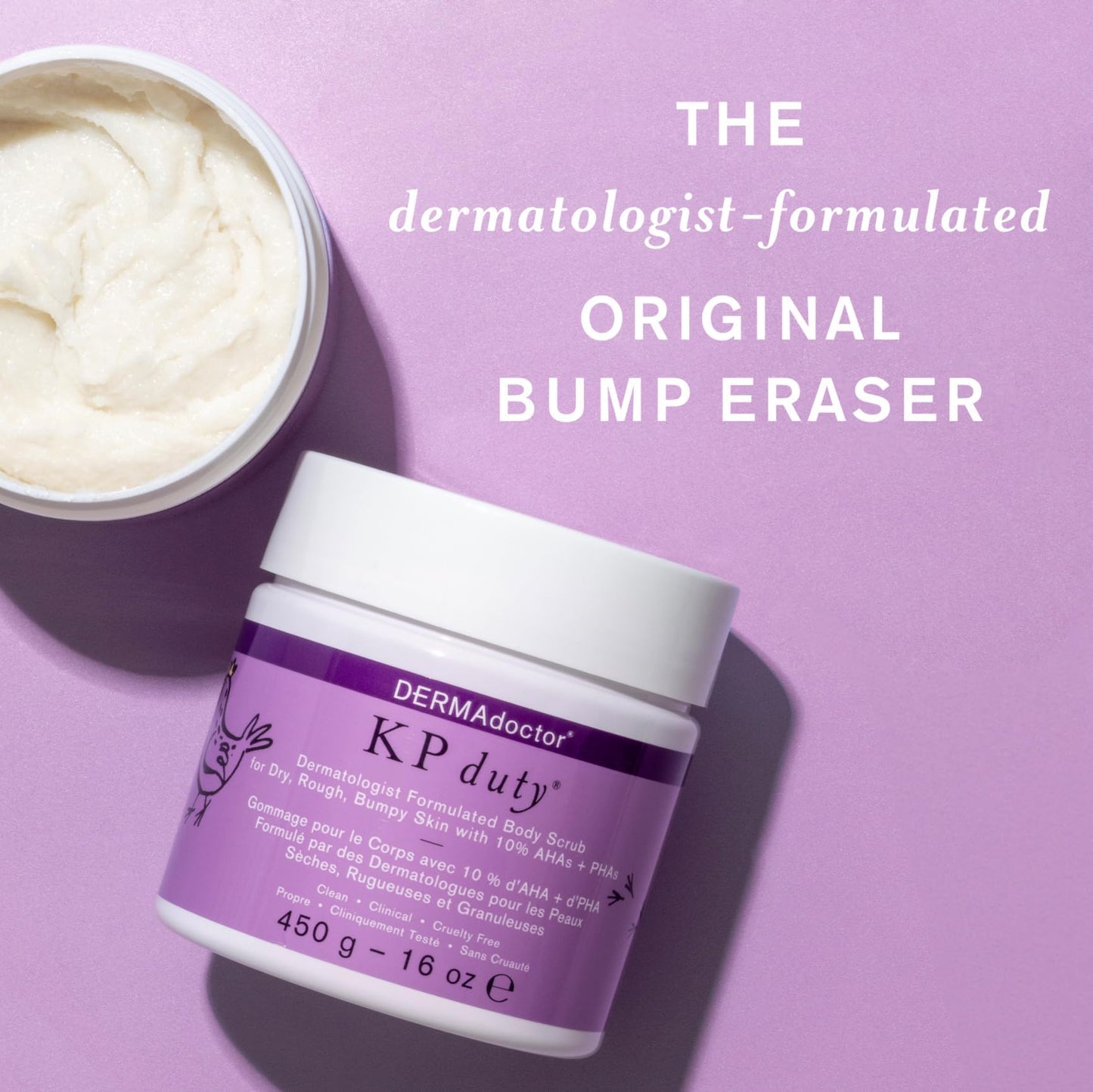 DERMAdoctor KP Bump Eraser Body Scrub Dermatologist Formulated Exfoliant | Keratosis Pilaris Treatment For Dry And Bumpy Skin 10%