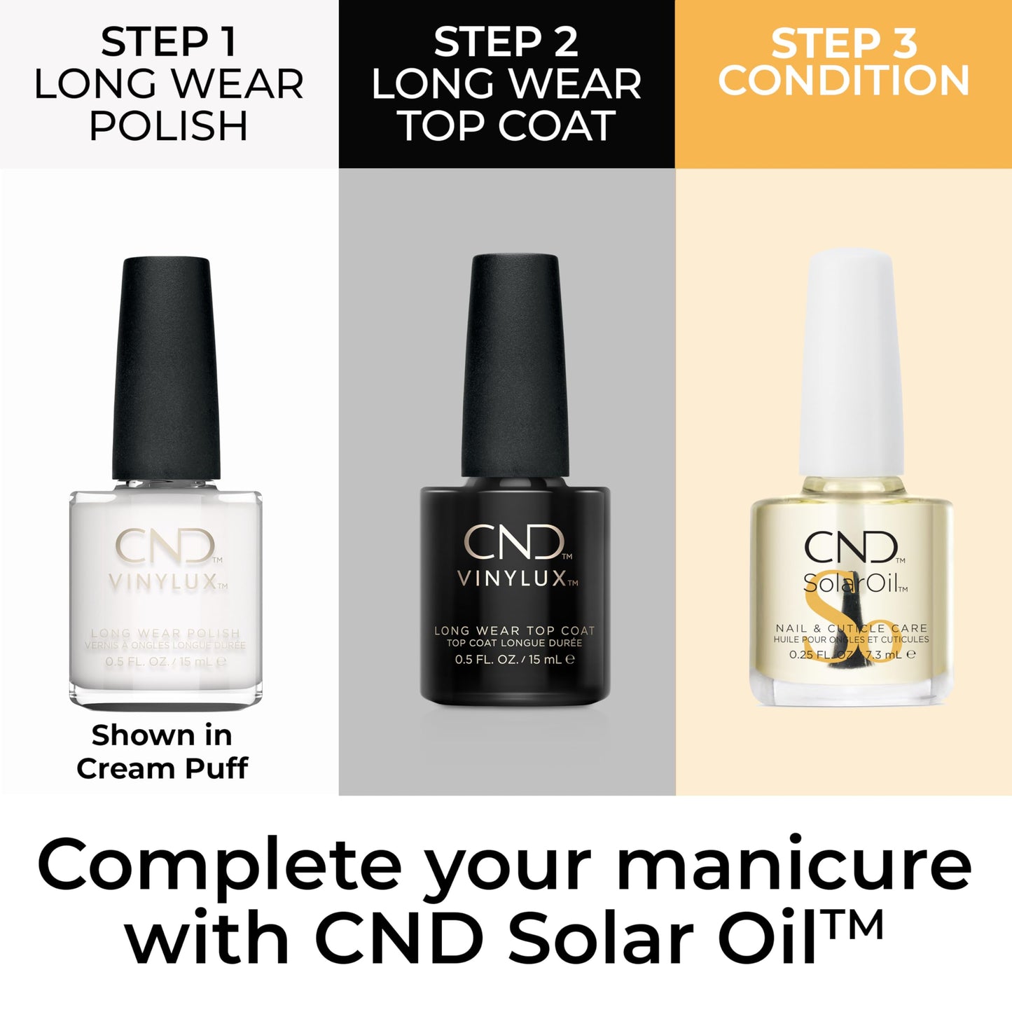 CND Vinylux Longwear White Nail Polish, Gel-like Shine & Chip Resistant Color, Studio White, 0.5 fl. oz
