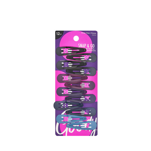 Goody Snap & Go Metal Contour Clips, 12 Count, Dark Neutral Colors, Snap Clips, Suitable for All Hair Types, Pain-Free Hair Accessories for Women Beauty & Personal Care GOODY