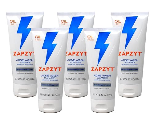 ZAPZYT Acne Wash with Salicylic Acid 6.25 oz (Pack of 5)