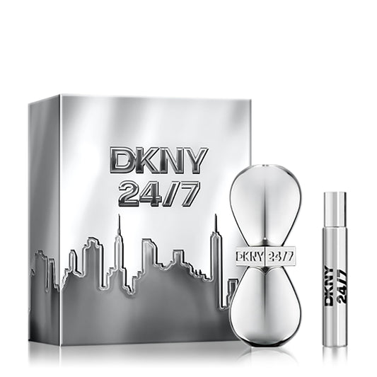 DKNY 24/7 Eau de Parfum 2 Piece Gift Set For Women - Perfume Spray 1.7 Fl. Oz. & Travel Spray 0.5 Fl. Oz.
