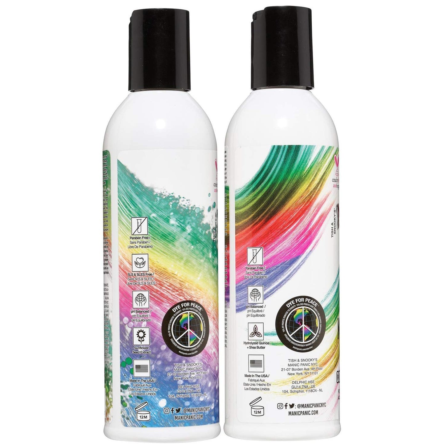 MANIC PANIC Shampoo & Conditioner Set for Color Treated Hair - Extend Color, Moisturize & Volumize - Repair Damaged Hair & Prevent Tangling - Sulfate