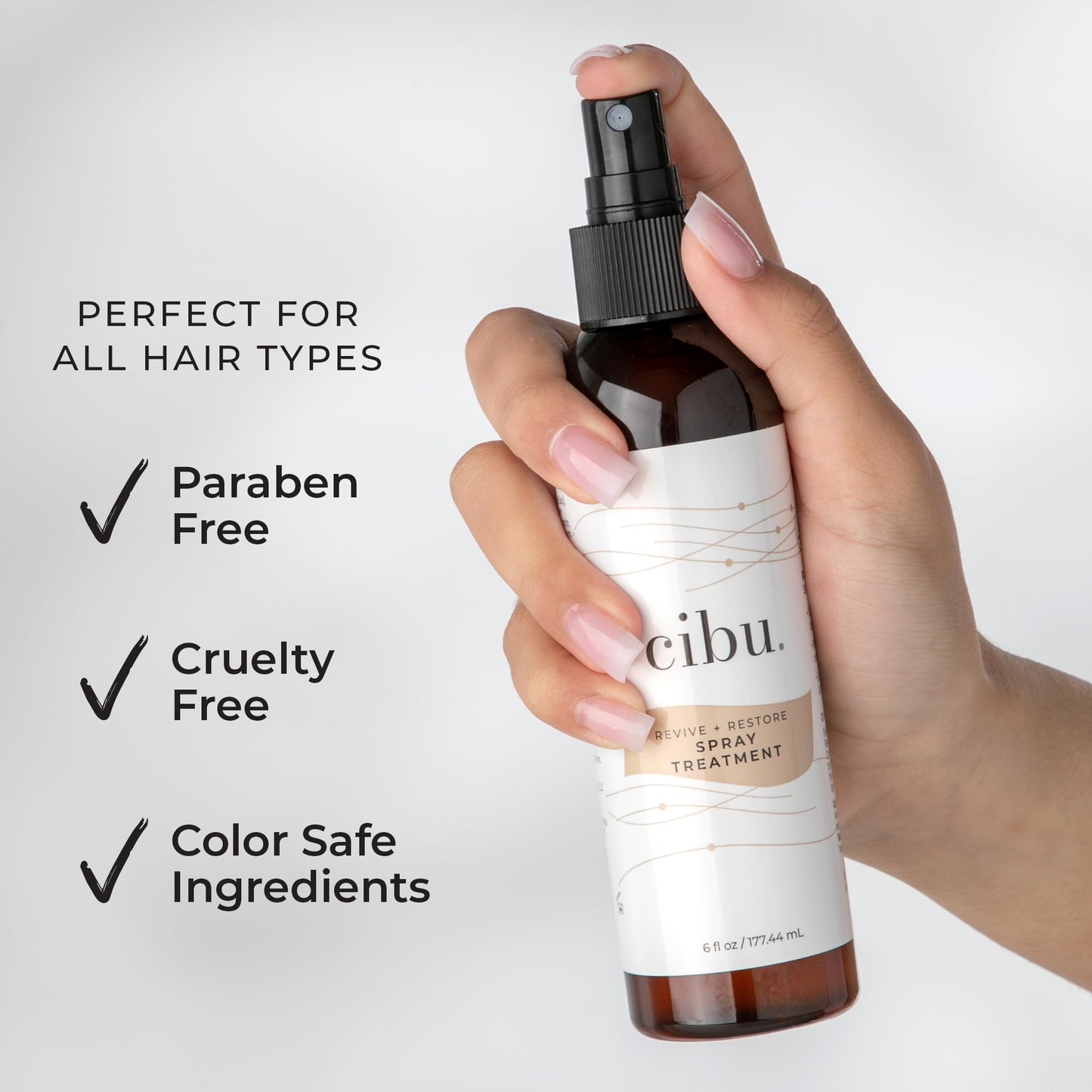 CIBU Revive and Restore Spray Treatment | Hair Restore Treatment with Oleic Acid, Linoleic Acid, Vitamin E & K | Eliminates Frizz, Seals the Cuticle