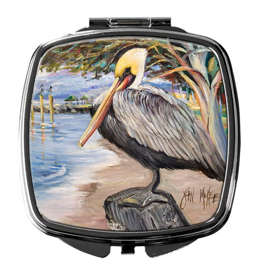Caroline's Treasures JMK1218SCM Pelican Bay Compact Mirror Decorative Travel Makeup Mirror for Women Girls Gifts Pocket Makeup Mirror Folding Handheld Beauty & Personal Care Caroline's Treasures