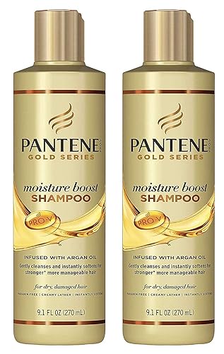Pantene Gold Series Shampoo Moisture Boost 9.1 Ounce (Pack of 2)