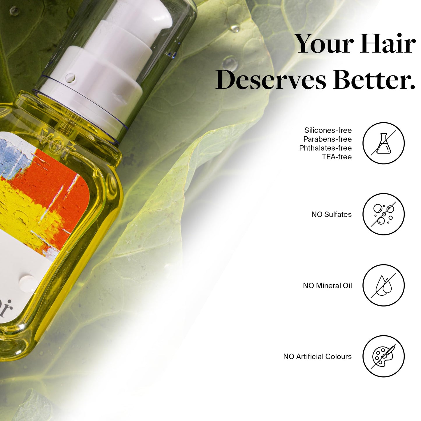 Voir Haircare Luxury Hair Oil - Deep Hydration for Dry, Damaged Hair - Smooths Frizz, Adds Shine & Locks in Moisture - Lightweight with Rosehip