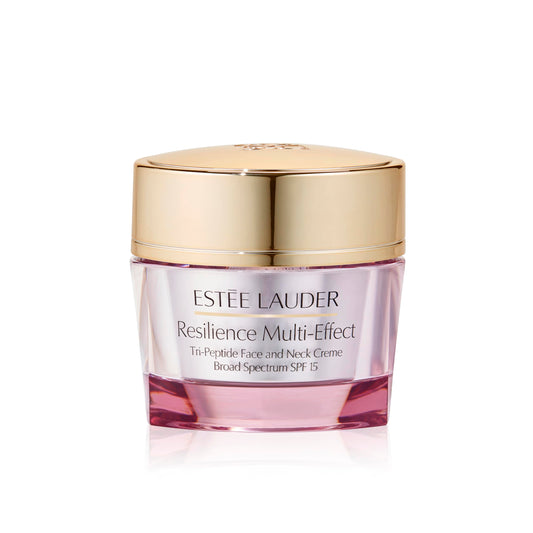 Estée Lauder Resilience Multi-Effect Tri-Peptide Face and Neck Cream Moisturizer SPF 15 for Normal/Combination Skin | Plumping & Anti-Aging, 1.7 Ounce