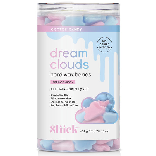 Sliick Hard Wax Beads for Hair Removal, Dream Clouds - DIY At-Home Wax Beads for Face, Body & Sensitive Skin, No-Strip Formula, 16 oz Beauty and Personal Care Sliick