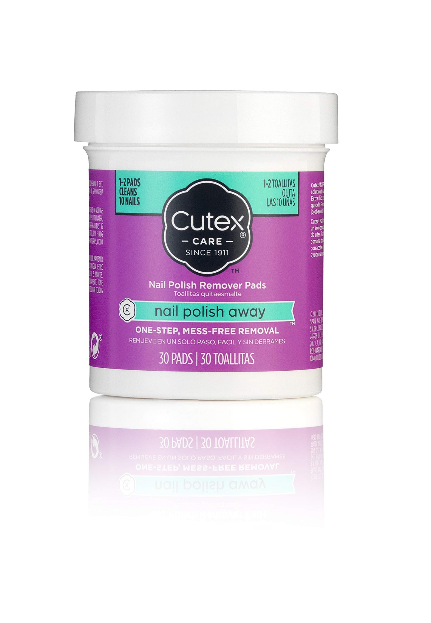 Cutex Nail Polish Remover Pads, Pre-soaked with Jojoba and Sweet Almond Oil, 1.0 Count Beauty & Personal Care Cutex