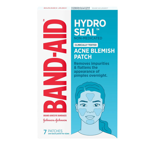 Band-Aid Brand Hydro Seal Acne Patches for Face, Non-Medicated Acne Blemish Patch Absorbs Fluids & Provides a Protective Healing Environment
