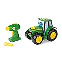 BUILD-A-BUDDY John Deere Tractor Toy and Toy Drill - Toddler STEM Take Apart Toys with 16 Individual Pieces and Kids Tools - Kids Building Toys Ages…