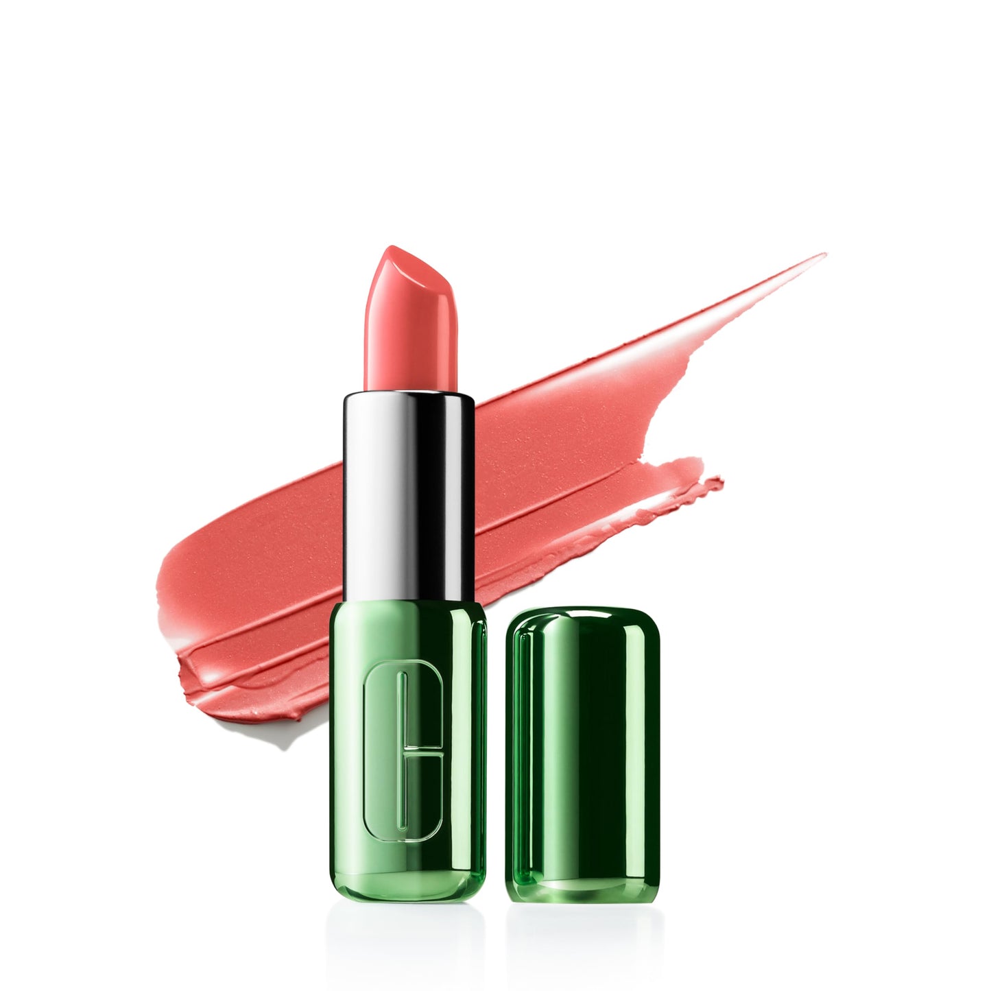Clinique Pop Longwear Lipstick | Long Lasting, Satin, Matte + Shine, Melon Pop, 1 Count