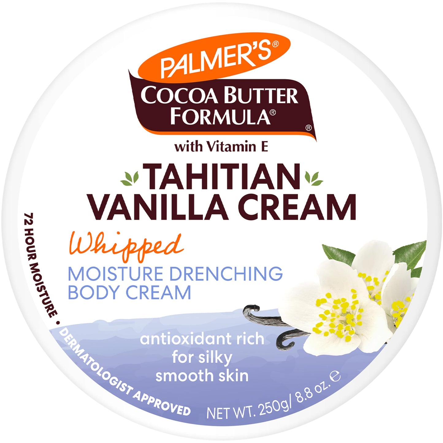 Palmer's Cocoa Butter Formula Body Cream, Moisture Drenching Tahitian Vanilla, 8.8 Oz, 72Hr Hydration with Shea Butter & Vitamin E for Softer Skin