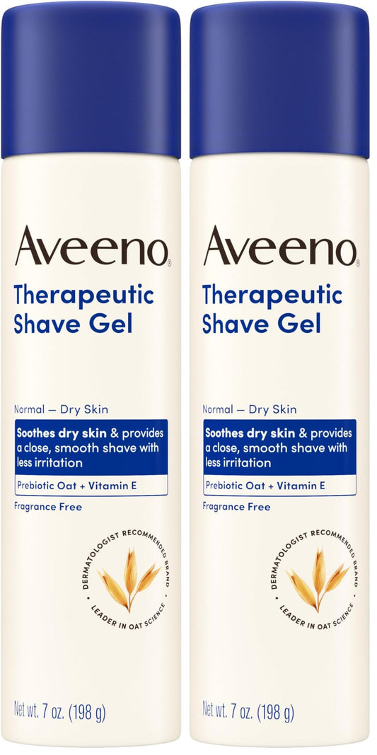 Aveeno Therapeutic Shave Gel with Oat and Vitamin E to Help Prevent Razor Bumps, Soothes Dry Skin and Provides a Close, Smooth Shave with Less Beauty and Personal Care Aveeno Default Title