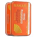 MAKARI Extreme Active Intense Argan & Carrot Oil Exfoliating Soap (7 oz) | Radiance-Boosting Bar | With Apricot Seed Extract & Vitamins C & E | Helps