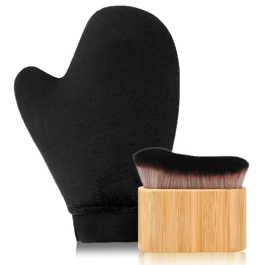 2 in 1 Tanning Mitts Self Tanner Mitt Applicator Self Tanning Mitt and Brush,Tanning Gloves for Self Tan Mitt Applicator Kit Self Tanner Brush Self Beauty and Personal Care EVYTTA Default Title