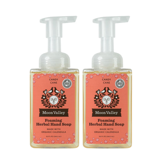 Moon Valley Herbal Foaming Hand Soap, Vegan (Candy Cane, Recyclable Bottle) Beauty & Personal Care Moon Valley Organics
