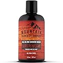 Rocky Mountain Barber Company Birchwood All-In-One Body Wash - Shampoo, Body Wash, Conditioner, Face Wash & Beard Wash with Essential Oils - 8 oz