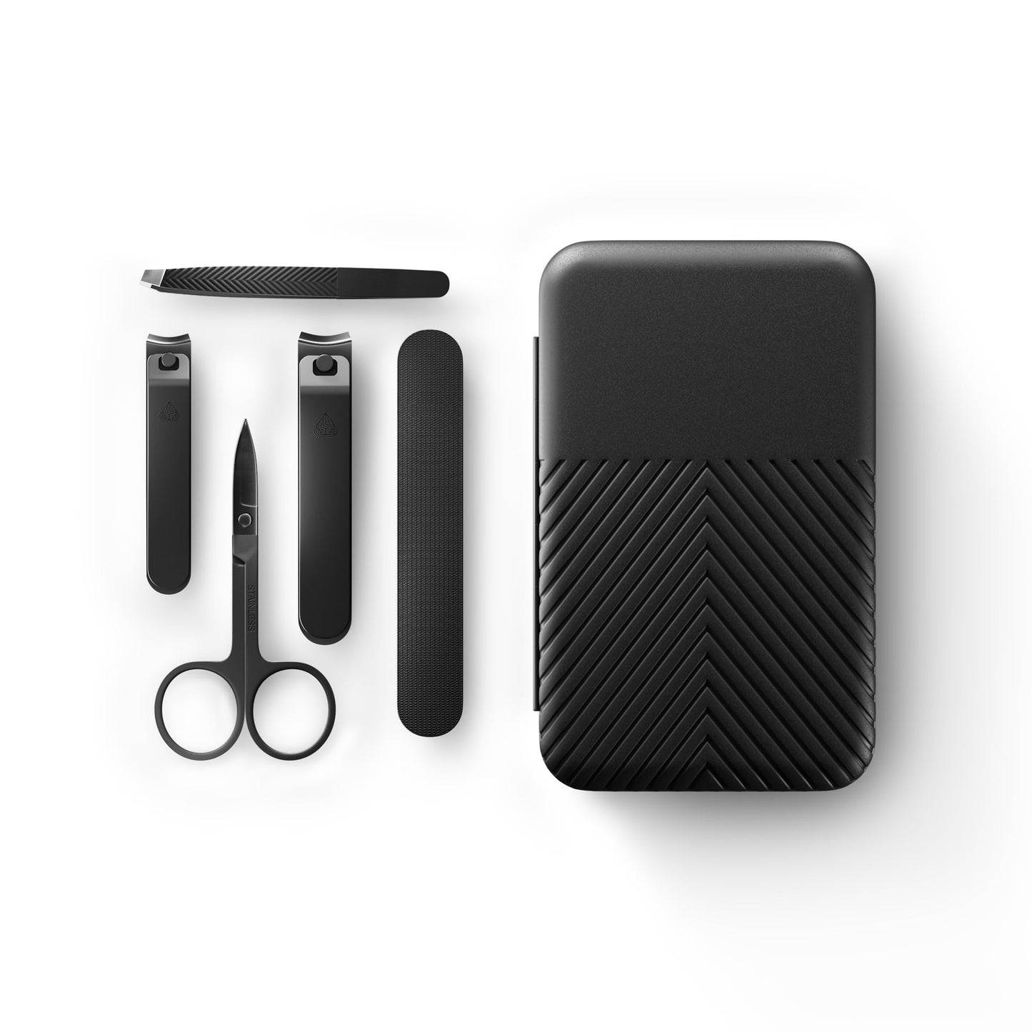MANSCAPED® Shears 3.0, 5-Piece Precision Men’s Nail Grooming Travel Kit, Stainless Steel Manicure Set with Fingernail & Toenail Clippers, Nail File Beauty and Personal Care MANSCAPED