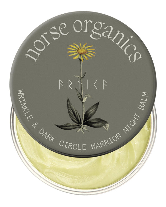 Norse Organics Wrinkle & Dark Circle Warrior Balm | Arctic Herbs & Beeswax Eye Face Cream | Arnica Thistle Sea Buckthorn | Natural Formula for All