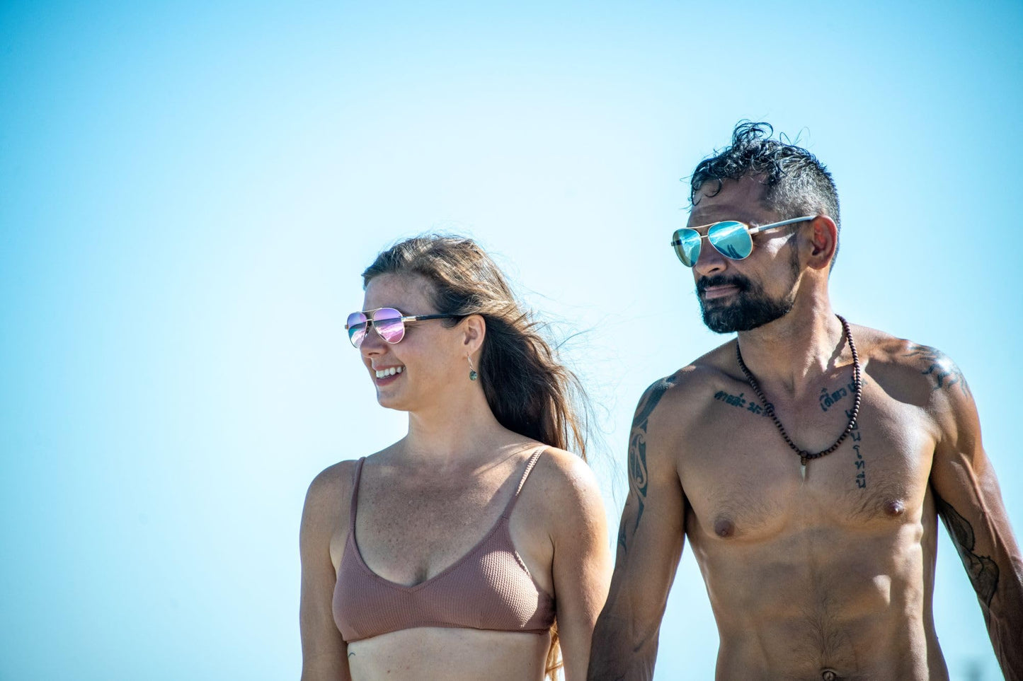 Hobie Broad Polarized Sunglasses for Men and Women - UV Protection, Stainless Steel Frame, Rx Ready, Sunglasses Womens & Mens, 59 mm - Shiny Gold