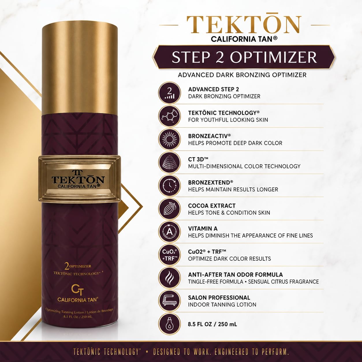 California Tan Optimizer Step 2 Tanning Bed Lotion 8.5 ounces