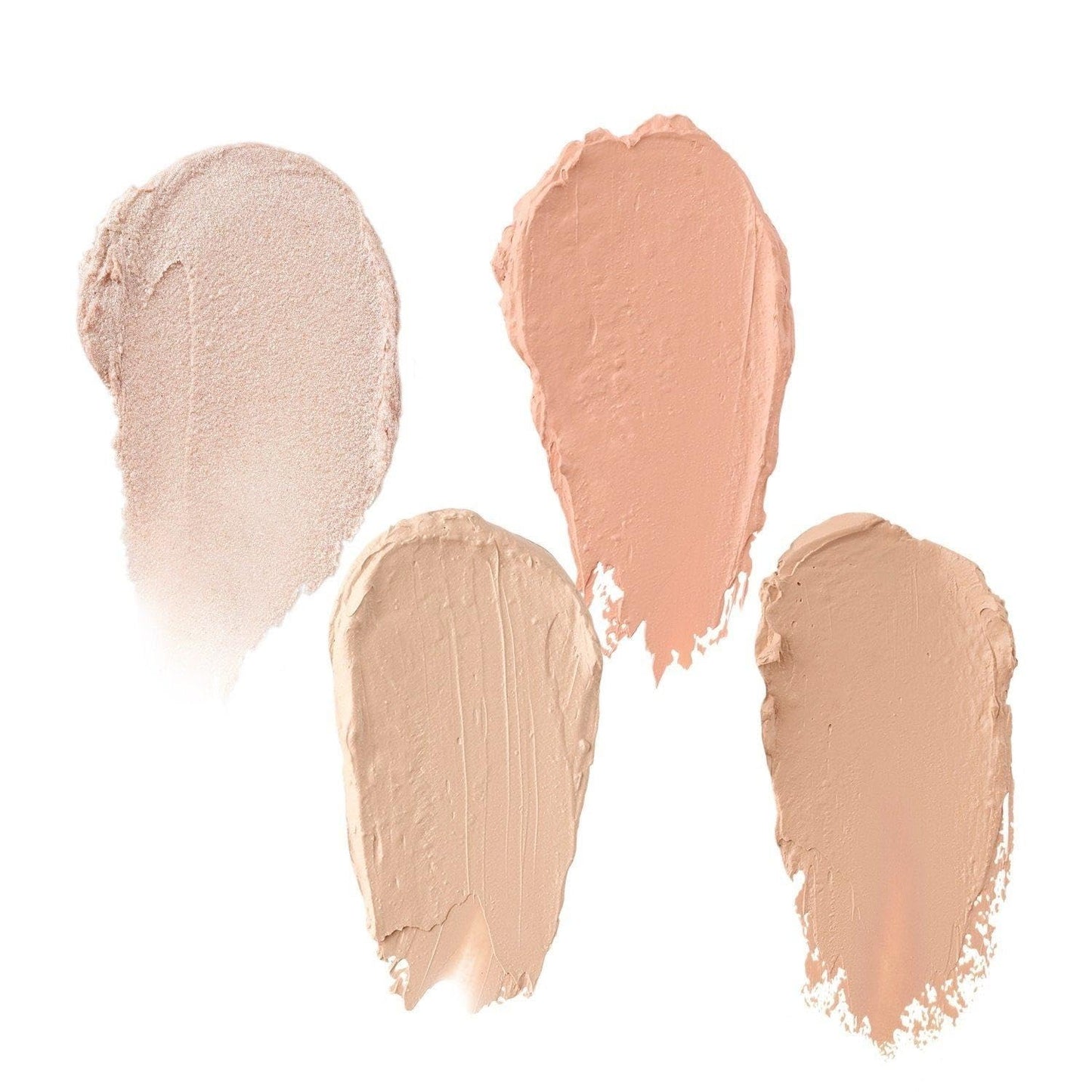 1PC To One Concealer, Multi Purpose Moisturizing 4 Color Cream Concealer Highlighter Palette to Create Flawless Makeup, 1.7g (01)