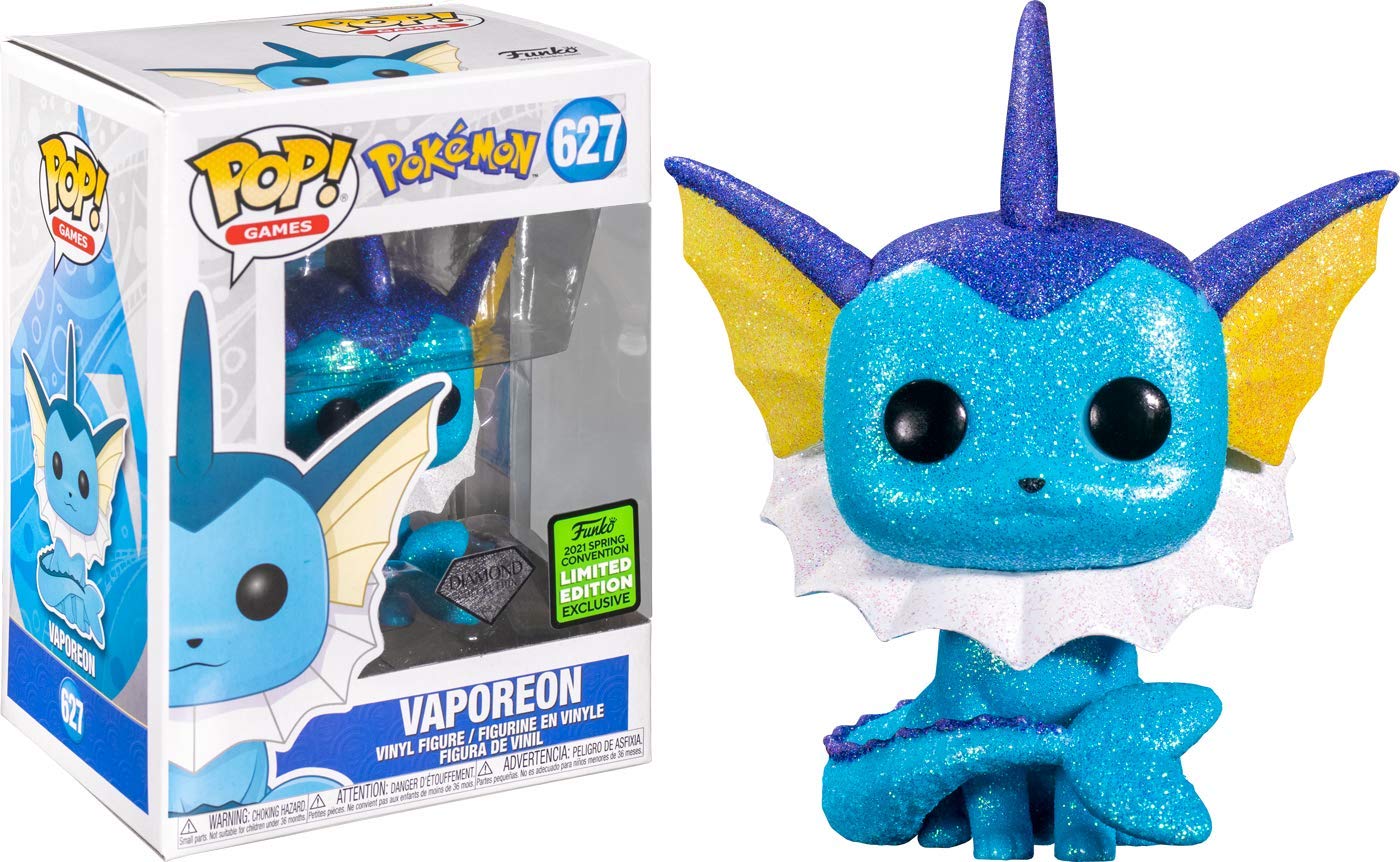 Funko Pop! Games Pokemon Vaporeon 627 Diamond Collection (B&N Shared Exclusive)