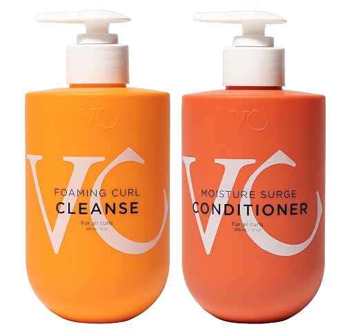 VICIOUS CURL Foaming Shampoo + Deep Conditioner Trial Kit - Curl-Enhancing Cleanser & Moisturizing Conditioner for Curly Hair, CGM Approved, Curl
