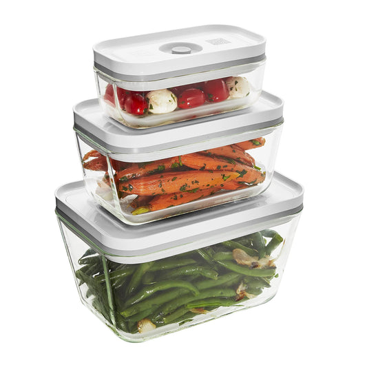 ZWILLING Fresh & Save 3-pc Glass Food Storage Container, Meal Prep Container- Assorted Sizes