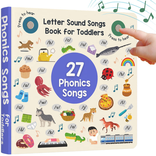 LEARNING BUGS Phonics Songs Book | 26 Letter Sound Songs | Learn to Read for Preschool & Kindergarten | Educational Toy Gift for Ages 2+