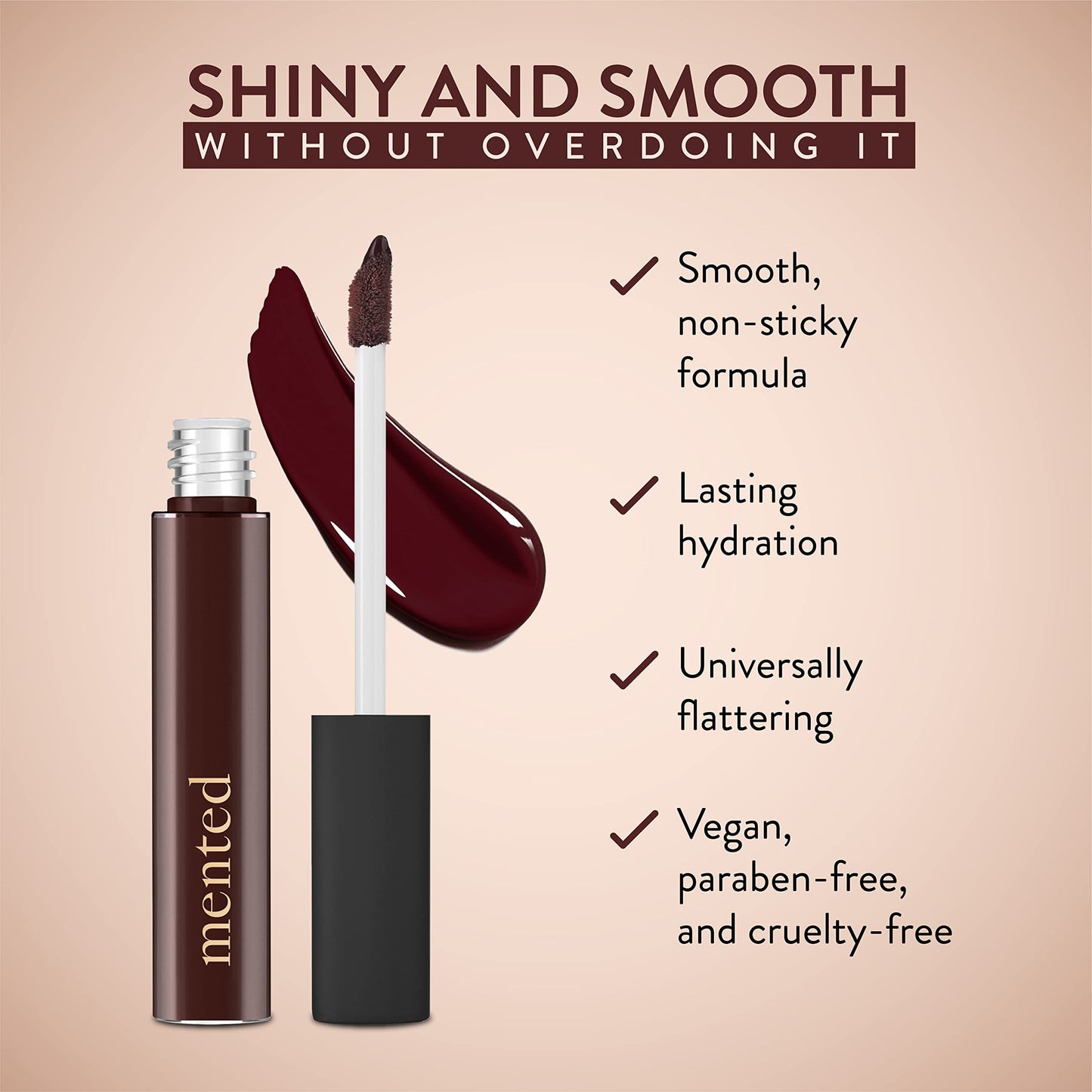 Mented Cosmetics Lip Gloss for Women Tinted Lip Balm Stain, Long Lasting Buildable Moisturizing Lipgloss Lipstick Topper, Made in USA, Cruelty Free