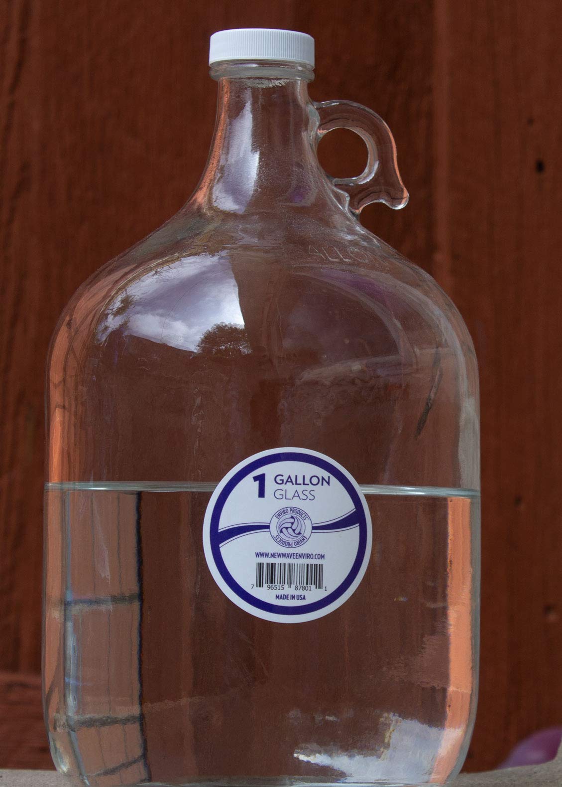 New Wave Enviro Products Glass Bottle, Clear, 1-Gallon