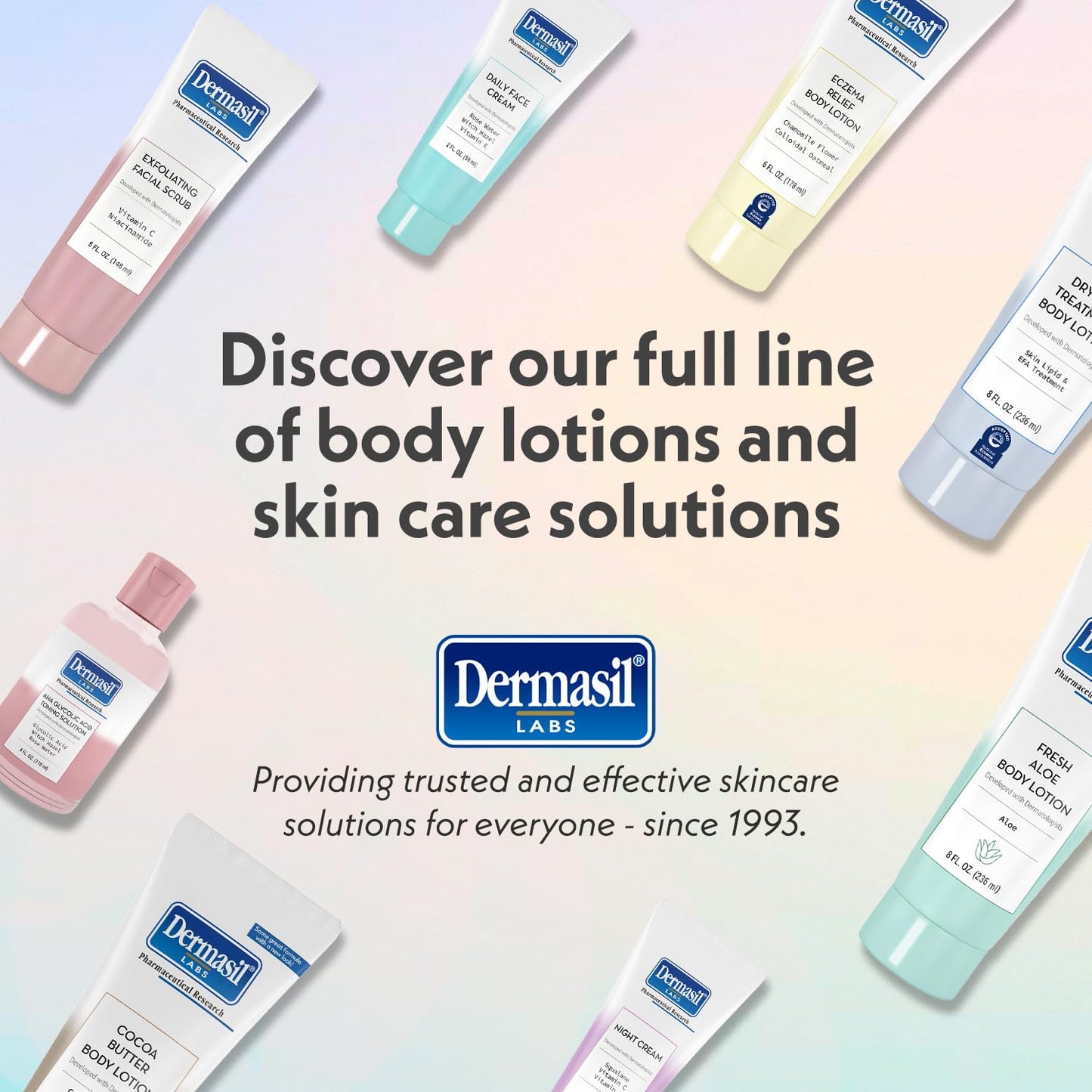 Dermasil Night Cream 3-Pack – Anti-Aging Face Moisturizer with Squalane, Hyaluronic Acid, Vitamin C, and Vitamin E, 2 Oz Ea