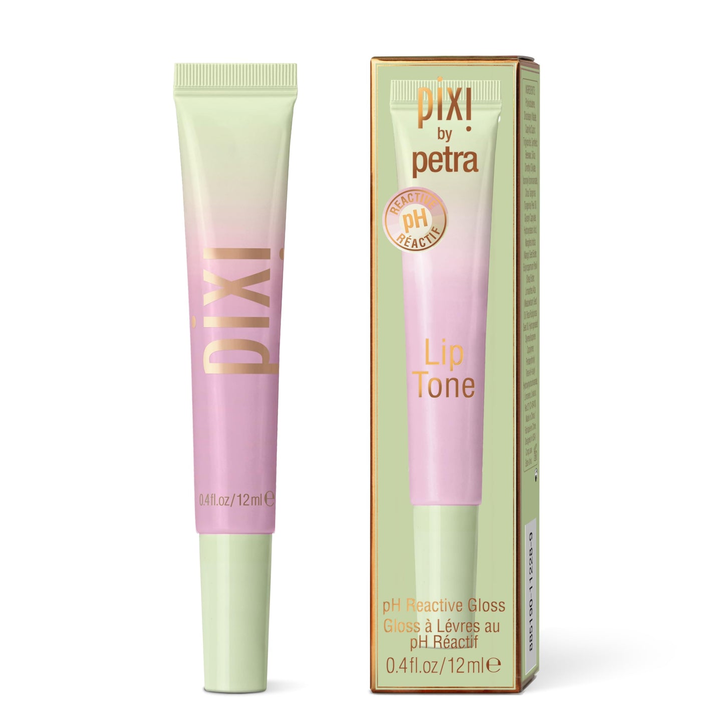 Pixi Beauty LipTone pH Reactive Lip Gloss in Prettiness | Color Changing Tinted Lip Balm with Rosehip Oil & Shea Butter | Non-Sticky Mirror-Shine