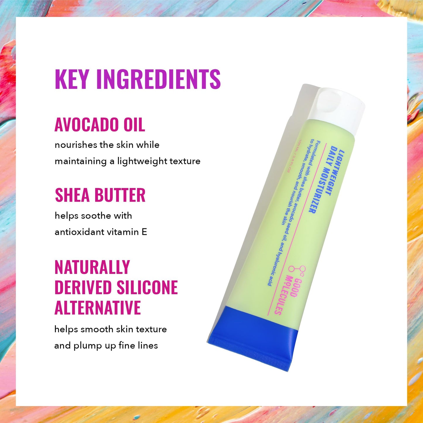 Good Molecules Lightweight Daily Moisturizer - Non-Greasy Face Moisturizer with Shea Butter and Hyaluronic Acid for Deep Hydration - Face Lotion, Skin