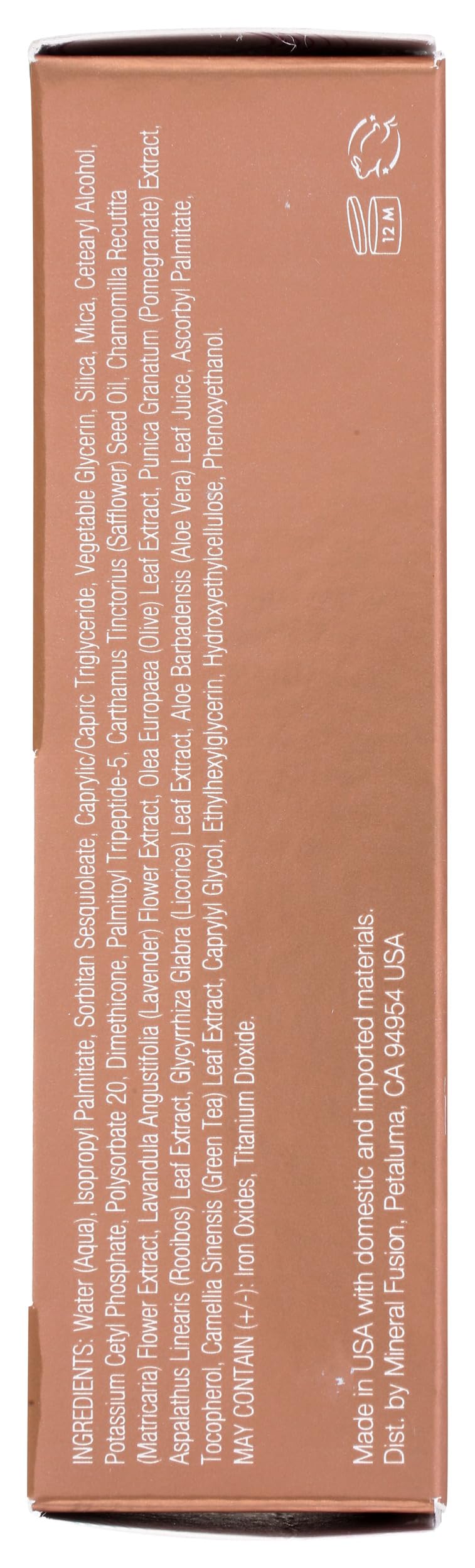 Mineral Fusion Full Coverage Foundation, Liquid Foundation - Deep 5- Deep Complexion w/Warm Undertones, Lightweight Matte Finish, Up to 12 Hr Hydration, Hypoallergenic & Vegan, 1 fl. oz