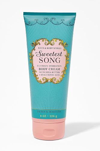 Bath & Body Works Sweetest Song Ultimate Hydration Body Cream, 8 oz / 226 g - Aloe, Shea Butter, Cocoa Butter, 24-Hour Moisture