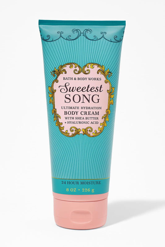 Bath & Body Works Sweetest Song Ultimate Hydration Body Cream, 8 oz / 226 g - Aloe, Shea Butter, Cocoa Butter, 24-Hour Moisture